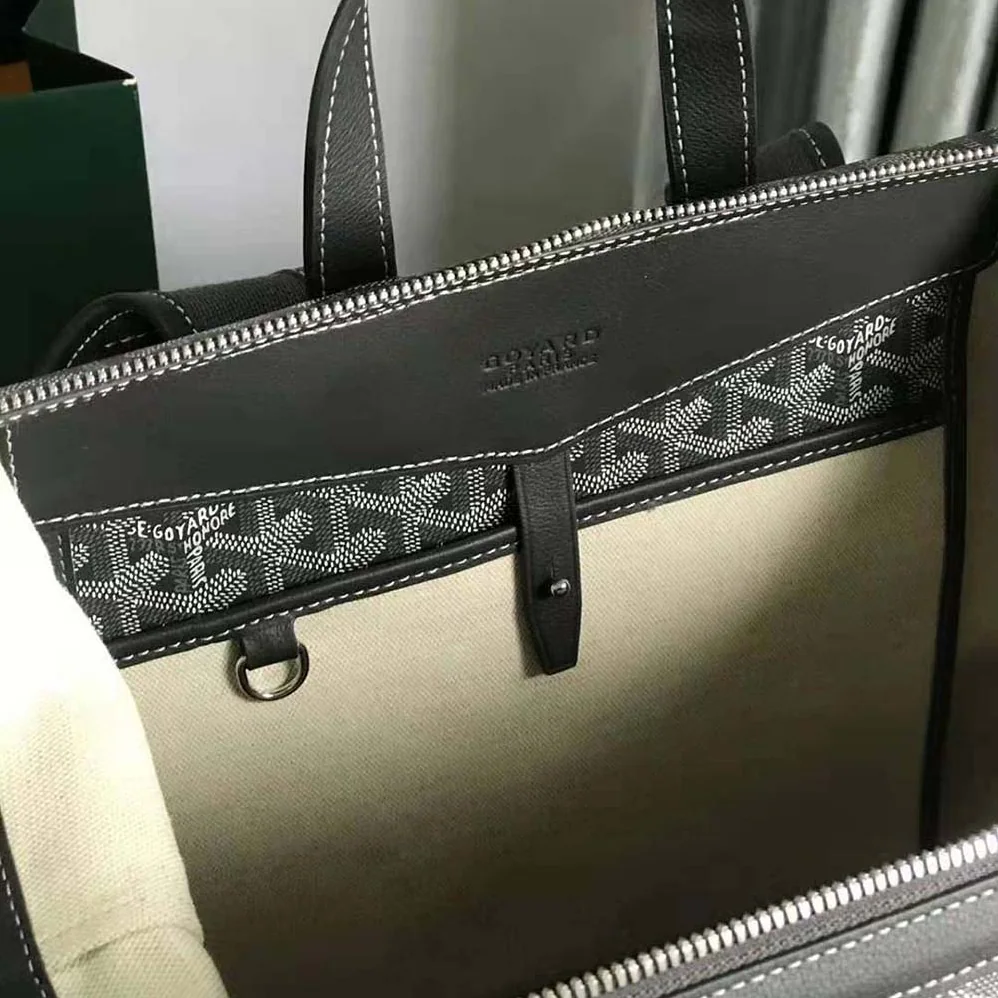 Goyard Sac A Dos Cisalpin in Goyardine Canvas & Chevroches Calfskin for Women in Silver Goyard Sac A Dos Cisalpin in Goyardine Canvas & Chevroches Calfskin for Women in Silver
