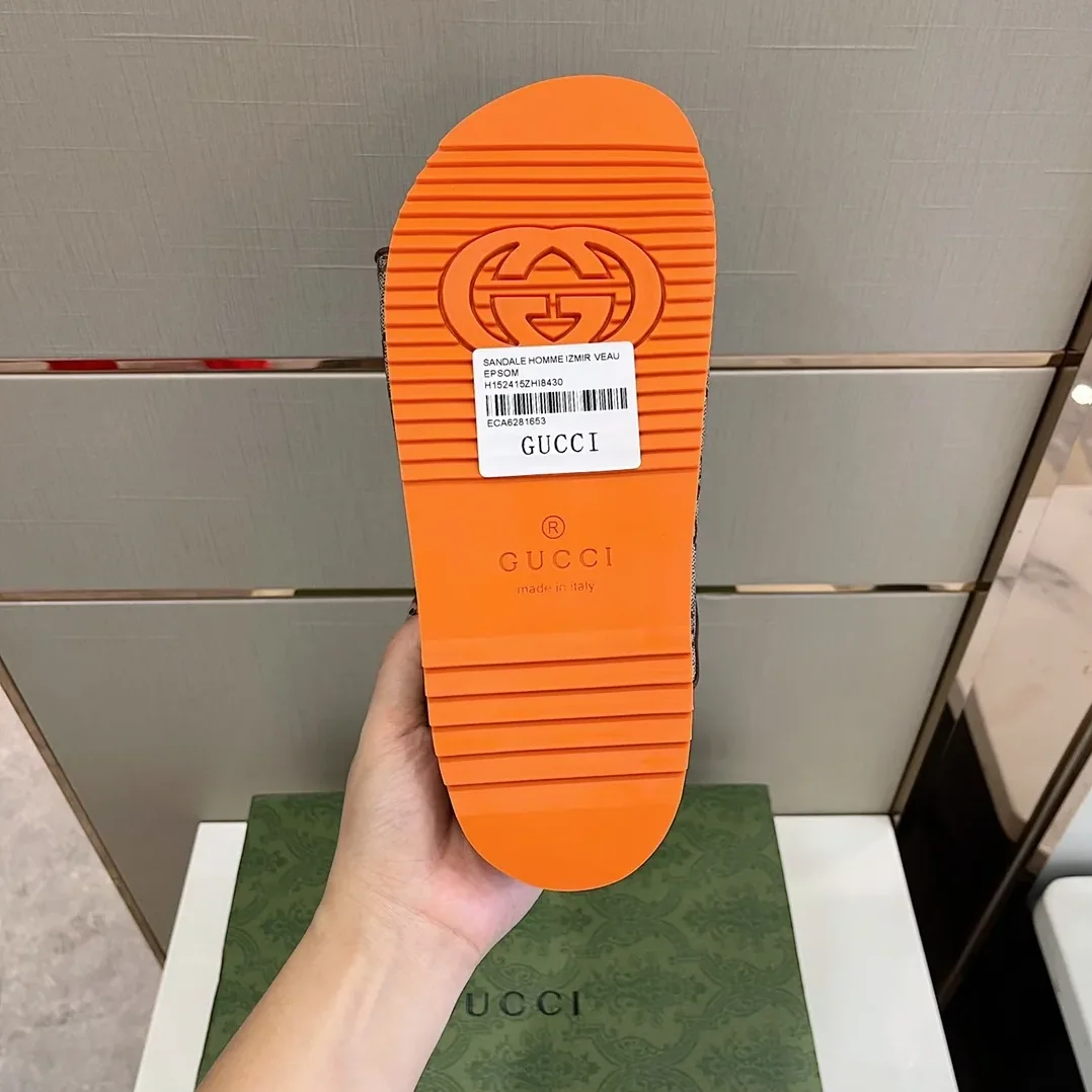 Gucci Slide Sandal With Straps Beige And Grey for Women