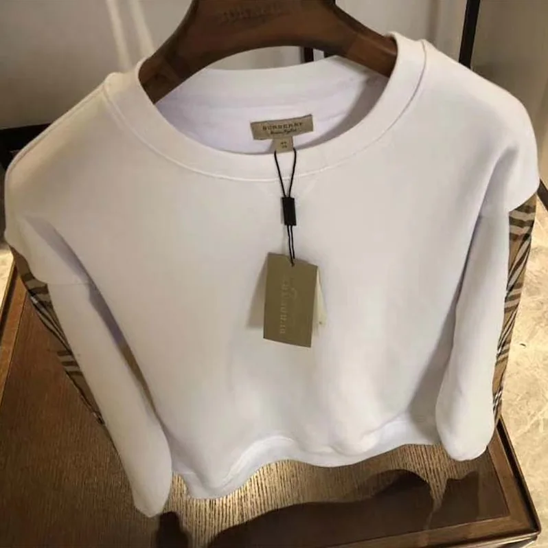 Burberry Vintage Check Detail Cotton Blend Sweatshirt for Unisex
