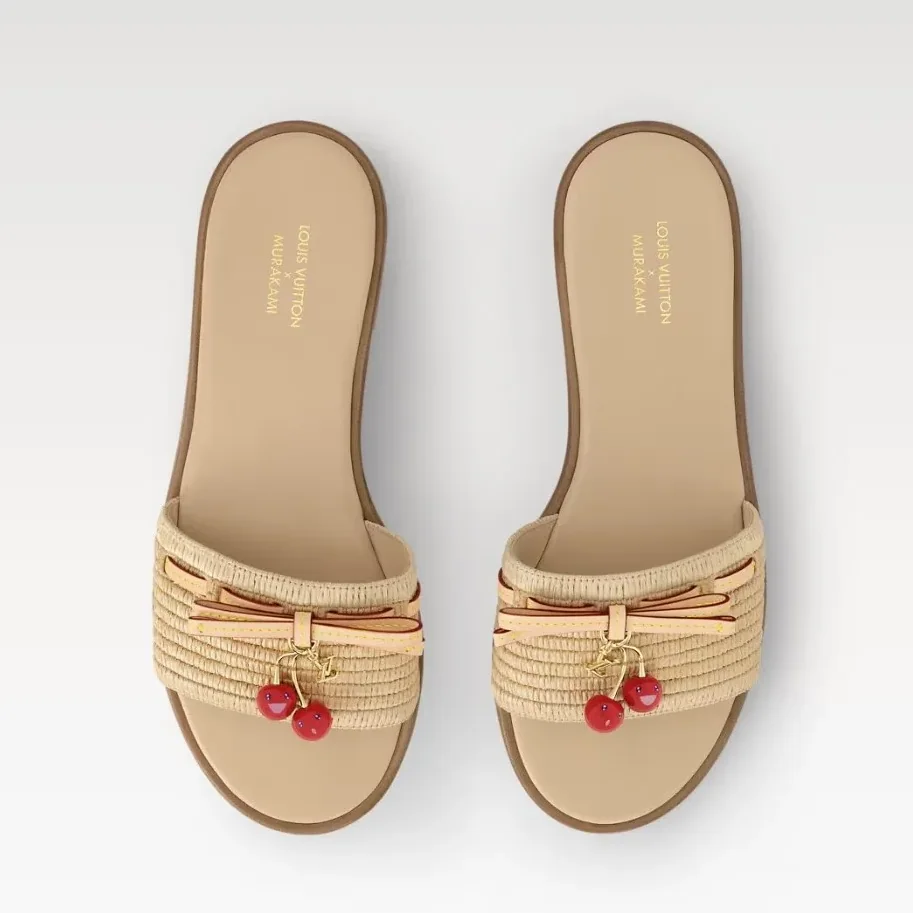Louis Vuitton LV x TM Lily Flat Mule Raffia 1AHLRN Louis Vuitton LV x TM Lily Flat Mule Raffia 1AHLRN
