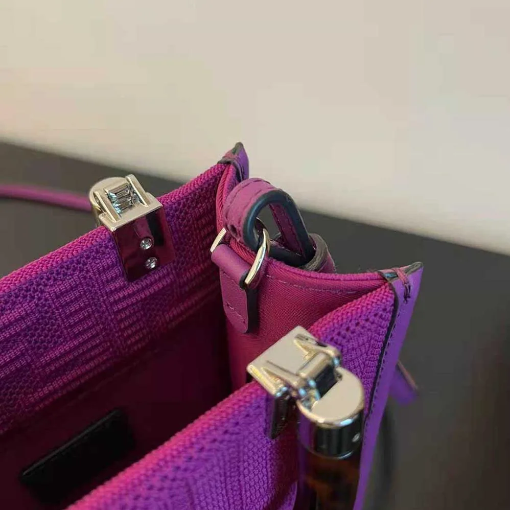 Fendi Mini Sunshine Shopper Purple FF Fabric Mini for Women in Bag Fendi Mini Sunshine Shopper Purple FF Fabric Mini for Women in Bag