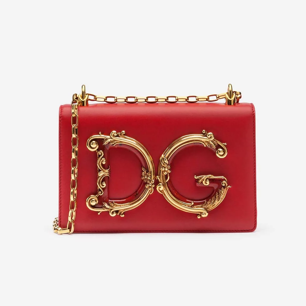 Dolce Gabbana D&G DG Girls Shoulder Bag Nappa Leather for Women in Red Dolce Gabbana D&G DG Girls Shoulder Bag Nappa Leather for Women in Red