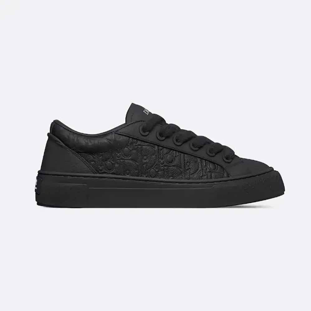 Dior B33 Sneaker Black Grained Calfskin and Black Dior Gravity Leather for Men