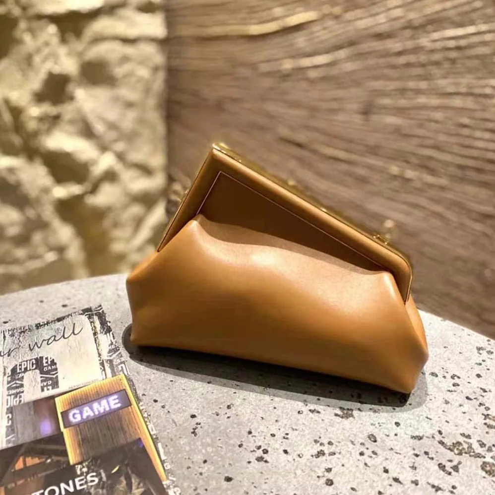 Fendi First Small Nappa Leather Bag for Women in Brown Fendi First Small Nappa Leather Bag for Women in Brown