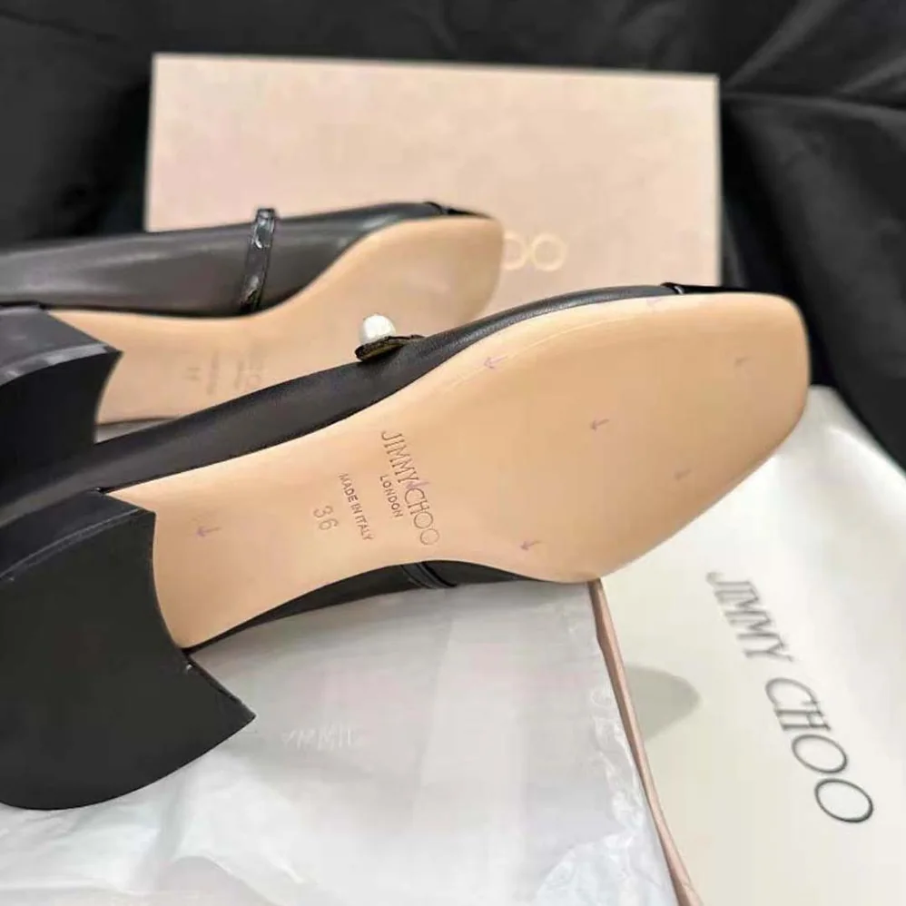 Jimmy Choo Elisa 45 Black Nappa and Patent Leather Pumps for Women Jimmy Choo Elisa 45 Black Nappa and Patent Leather Pumps for Women