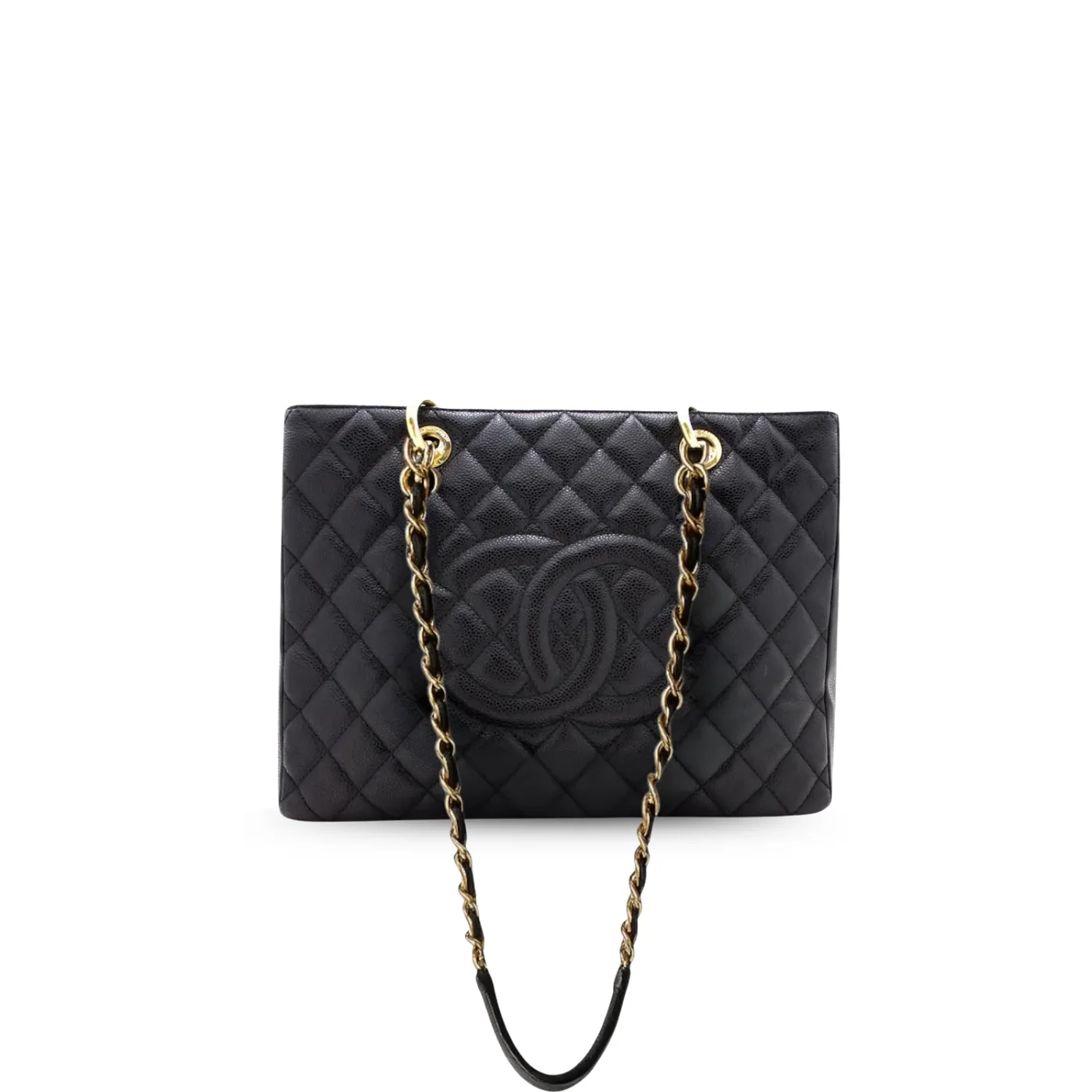 Chanel Classic Large Tote Bag in Black Gold Hardware