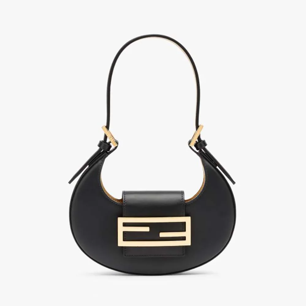 Fendi Cookie Black Leather Mini Bag for Women
