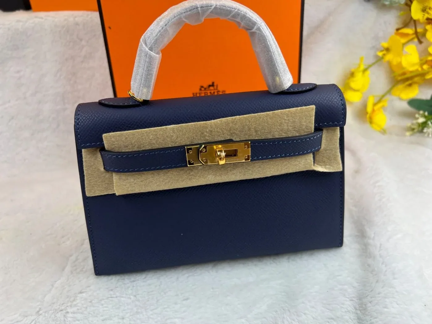 Hermes Kelly 19 Blue France Epsom Bag Hermes Kelly 19 Blue France Epsom Bag