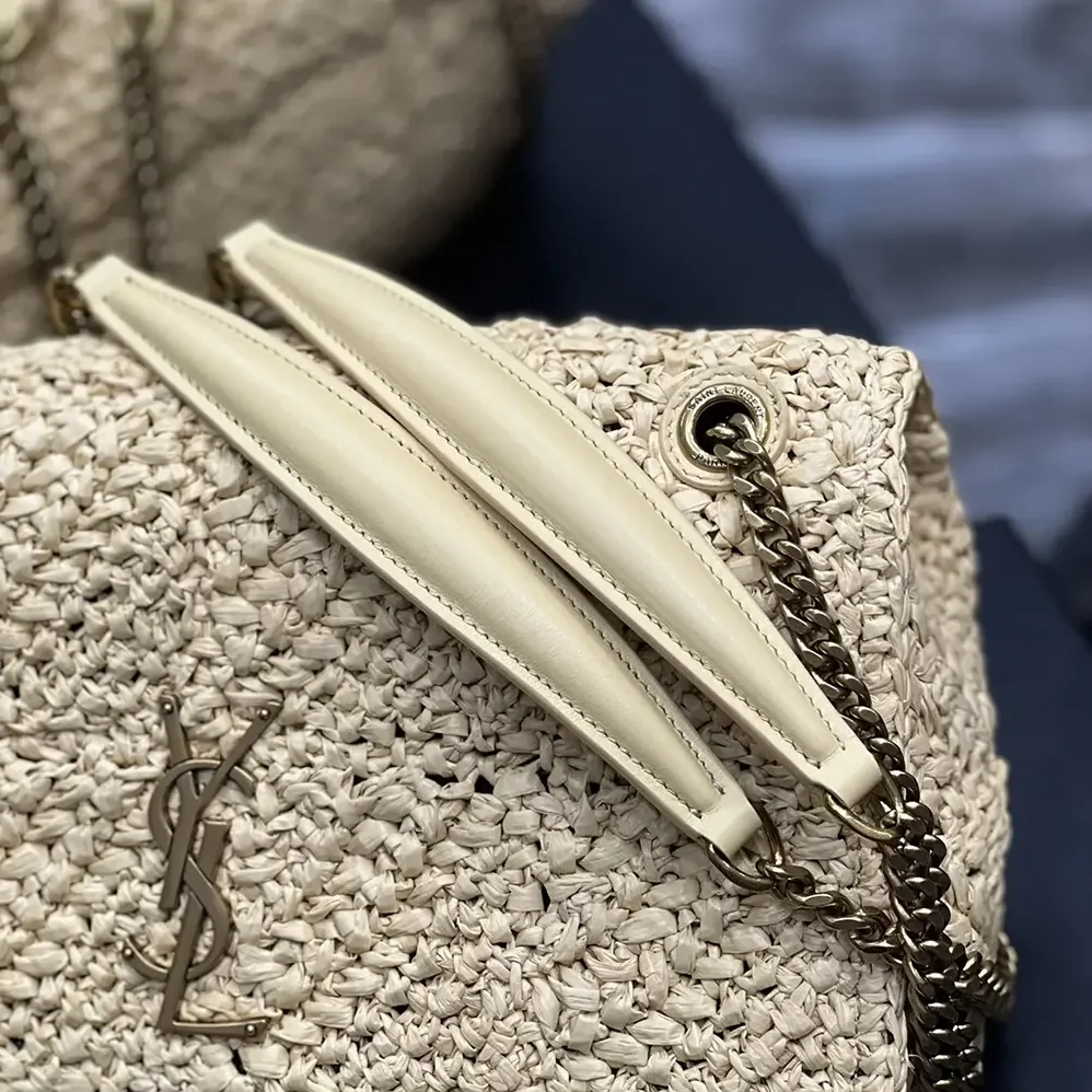 Saint Laurent YSL Jamie Medium in Raffia for Women