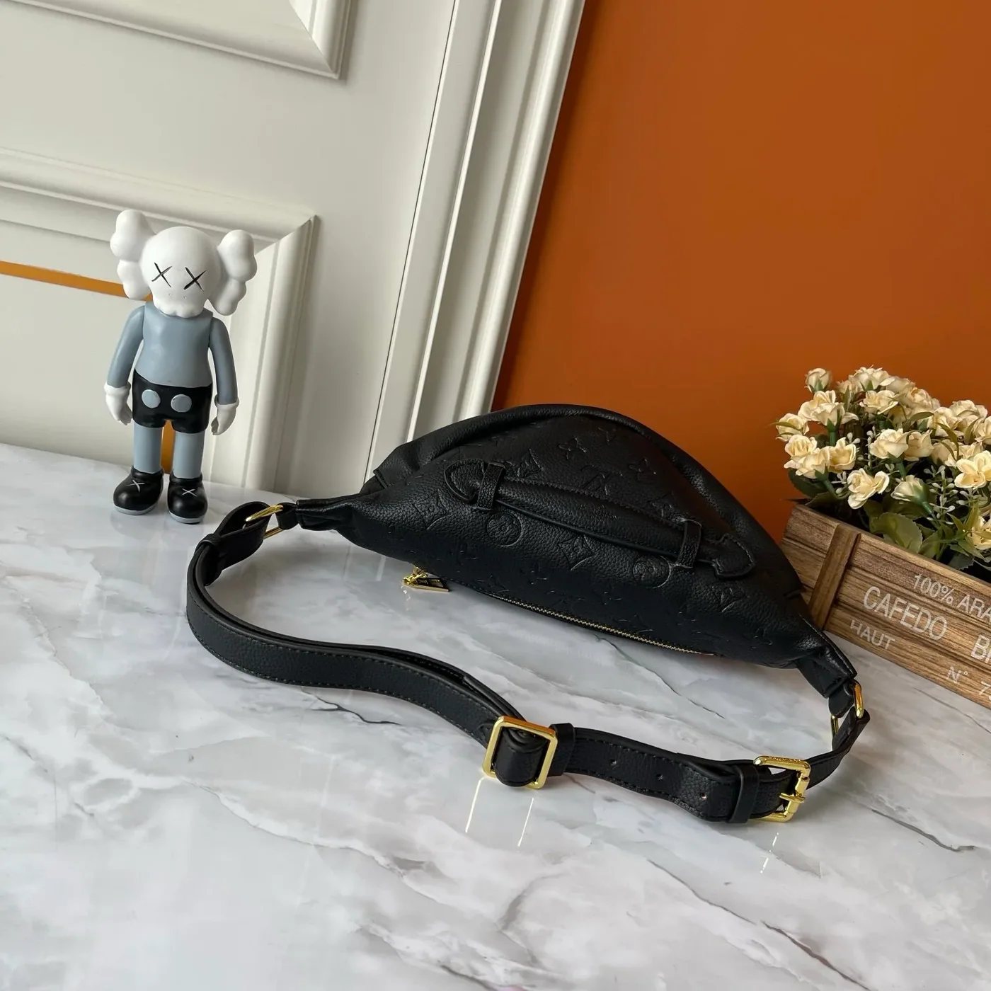 Louis Vuitton Bumbag / Black Monogram Empreinte Gold Hardware