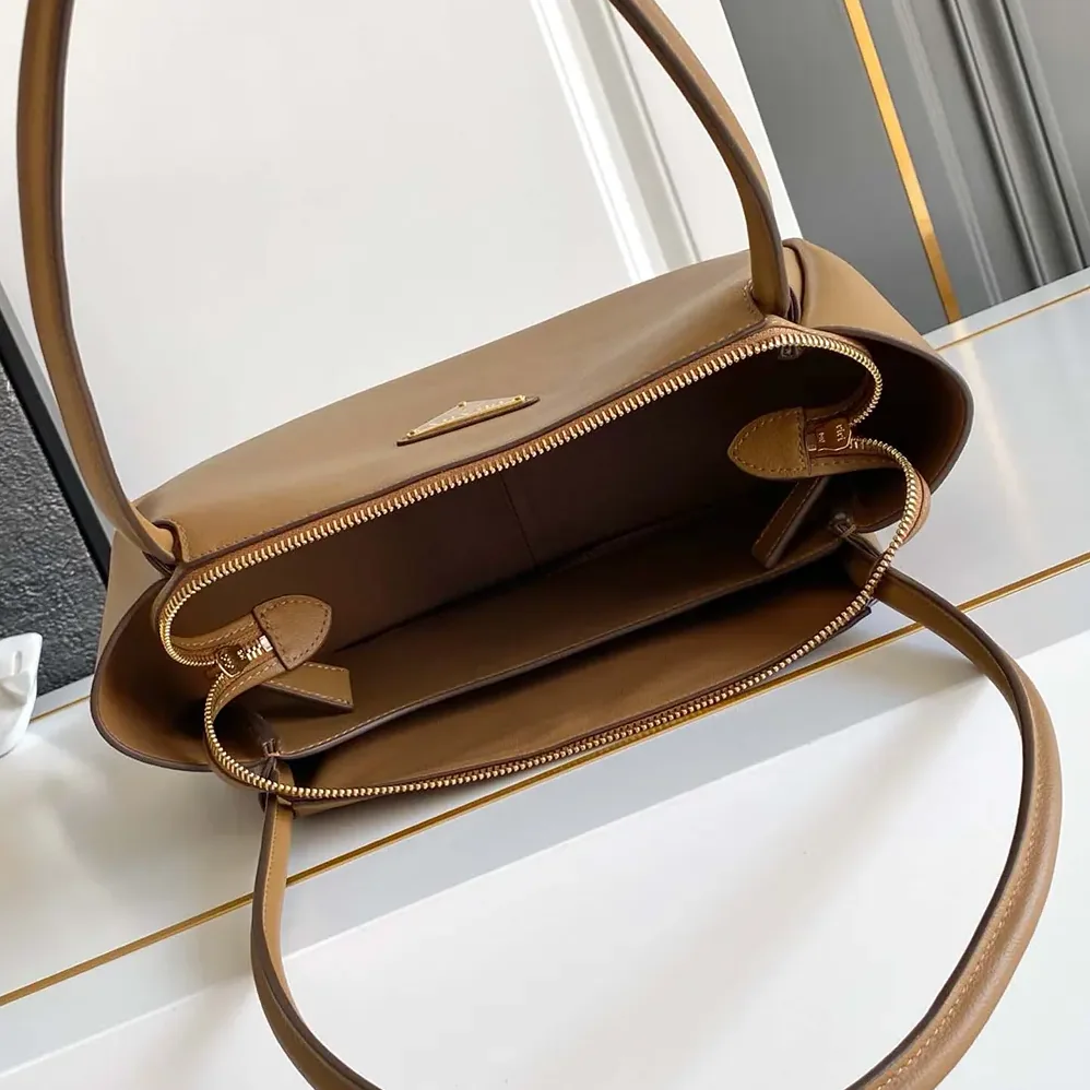 Prada Darling Medium Leather Shoulder Bag for Women in Brown Prada Darling Medium Leather Shoulder Bag for Women in Brown