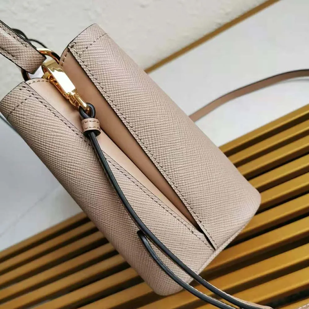 Prada Small Saffiano Leather Prada Panier Bag for Women in Sandy