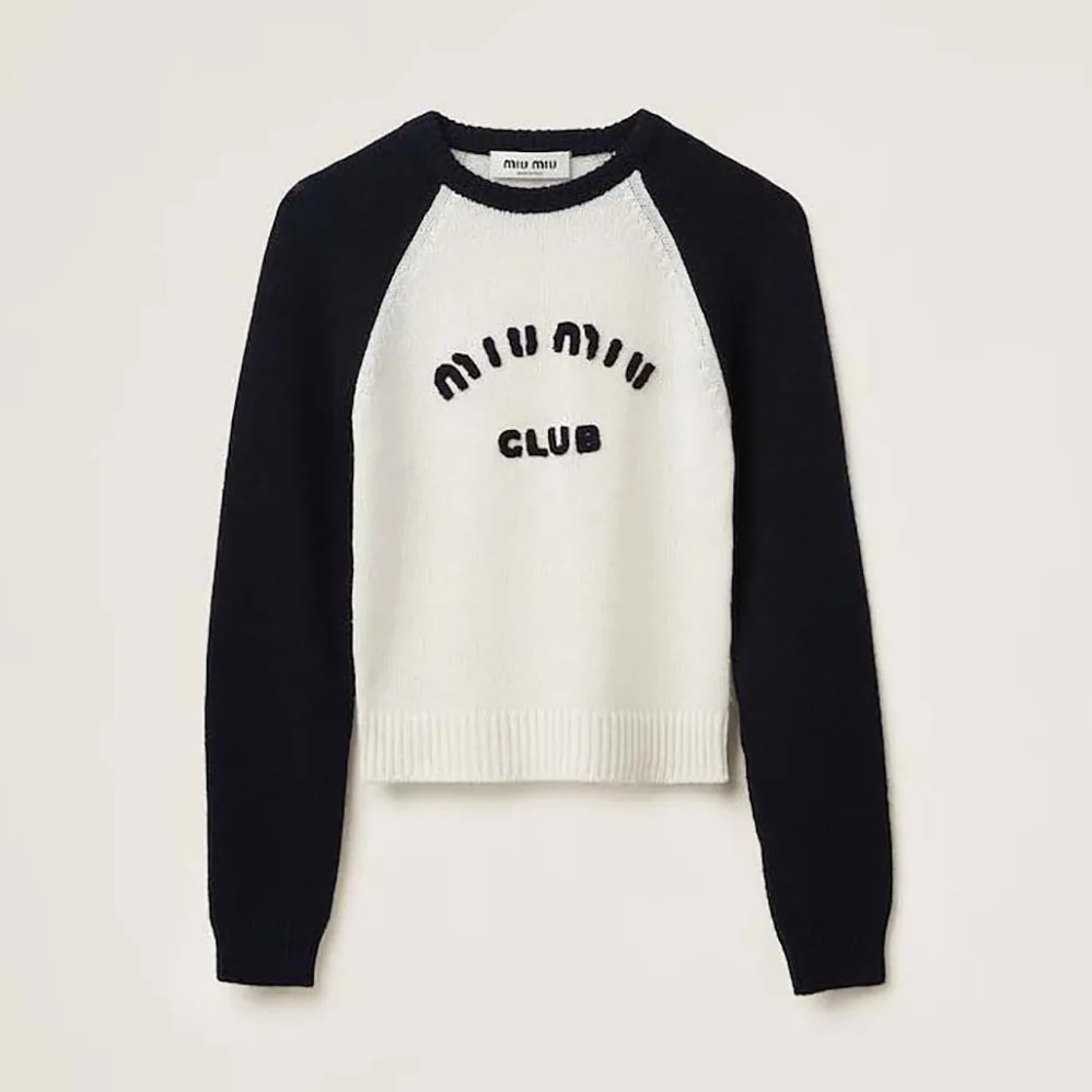 Miu Miu Cashmere Crew for Women in neck Sweater Miu Miu Cashmere Crew for Women in neck Sweater