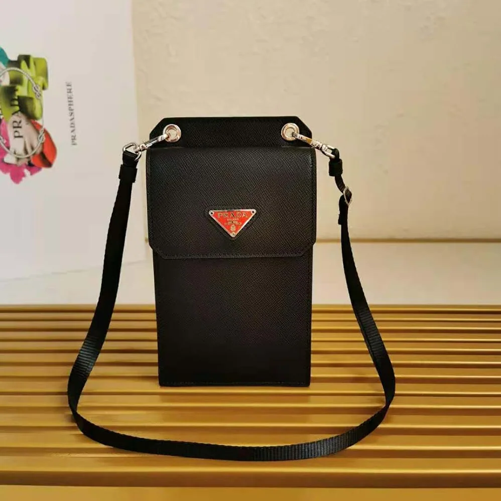 Prada Saffiano Leather Smartphone Case for Men in Red Prada Saffiano Leather Smartphone Case for Men in Red