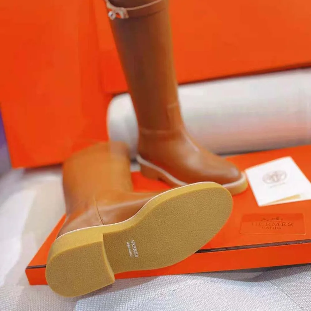 Hermes Jumping Boot in Heritage Calfskin for Women in Brown