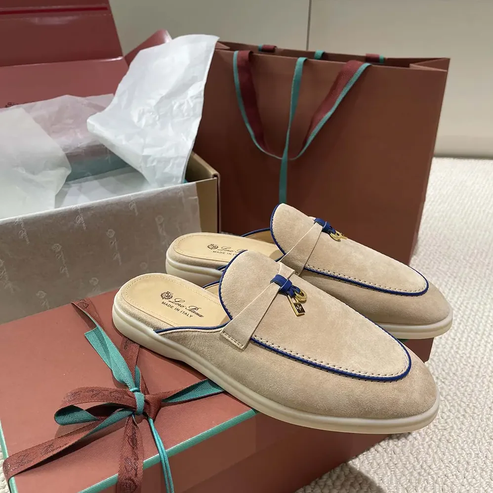 Loro Piana Charms Walk Babouche Loafer for Unisex in Beige Loro Piana Charms Walk Babouche Loafer for Unisex in Beige