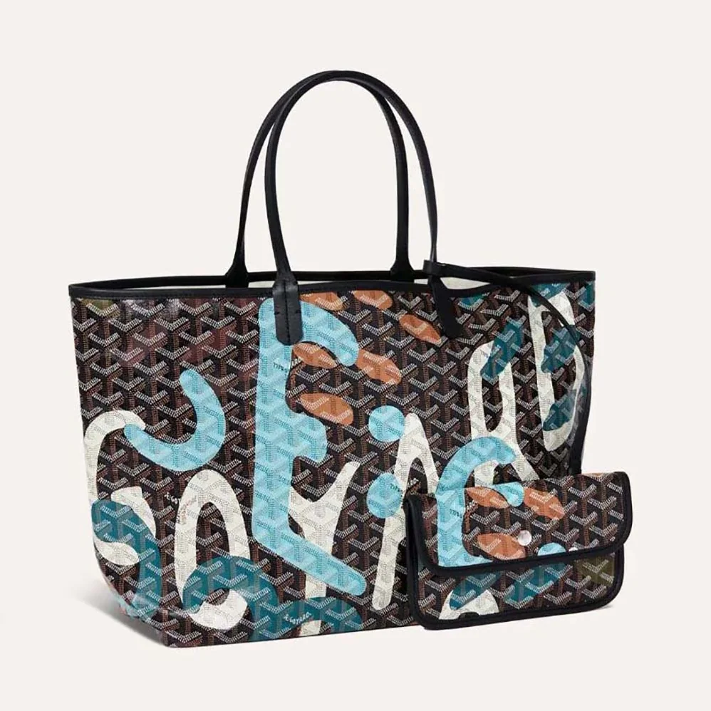 Goyard Saint Louis PM Bag Lettres Camouflage for Women in Blue