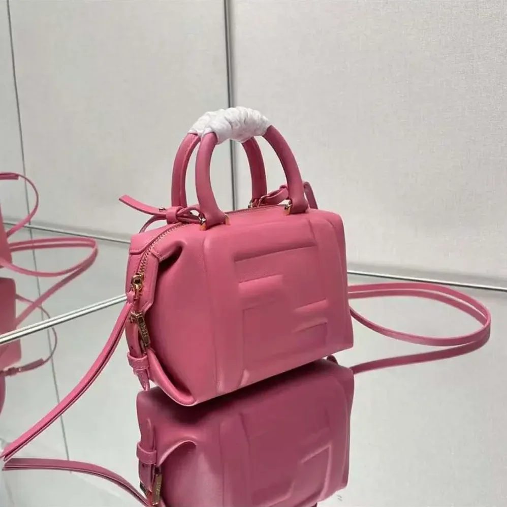 Fendi Nappa FF Mini Cube Bag for Women in Pink Fendi Nappa FF Mini Cube Bag for Women in Pink