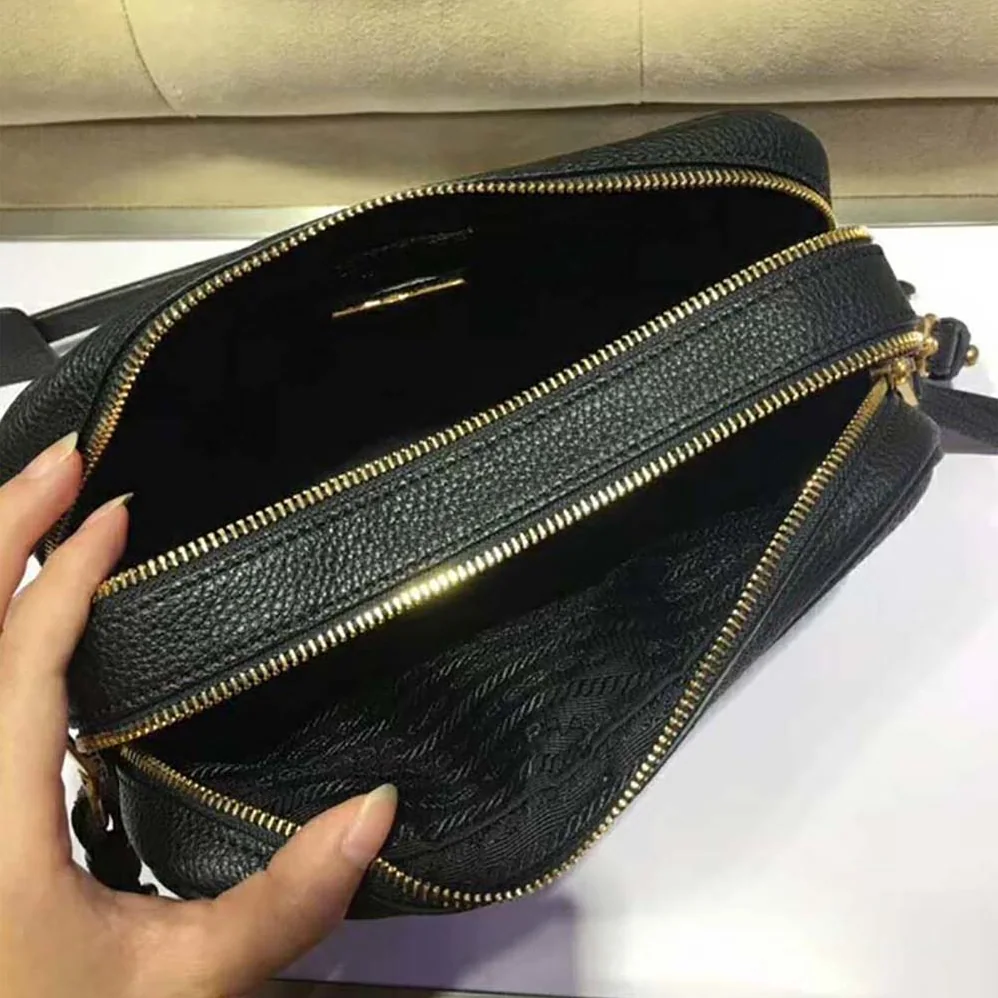 Prada Calf Leather Shoulder Bag for Women in Black