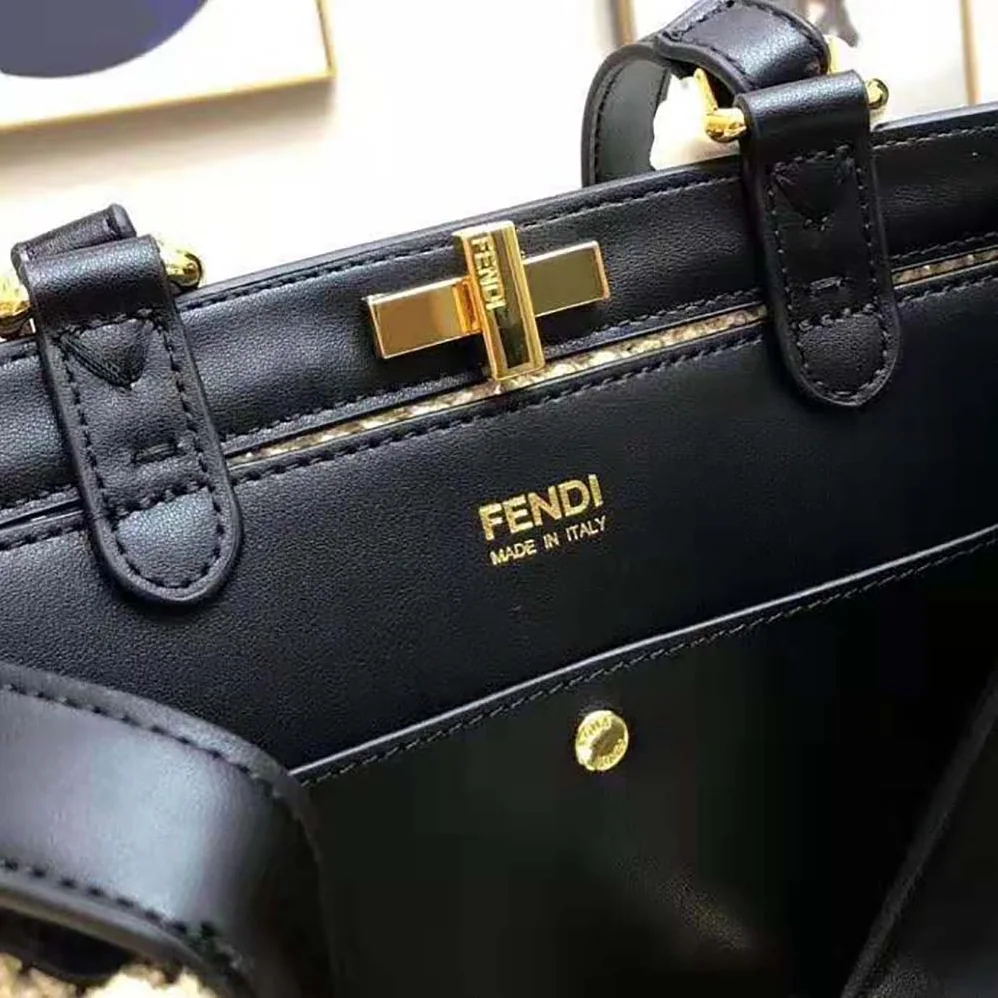 Fendi Peekaboo X for Women in Tote Natural Raffia Bag