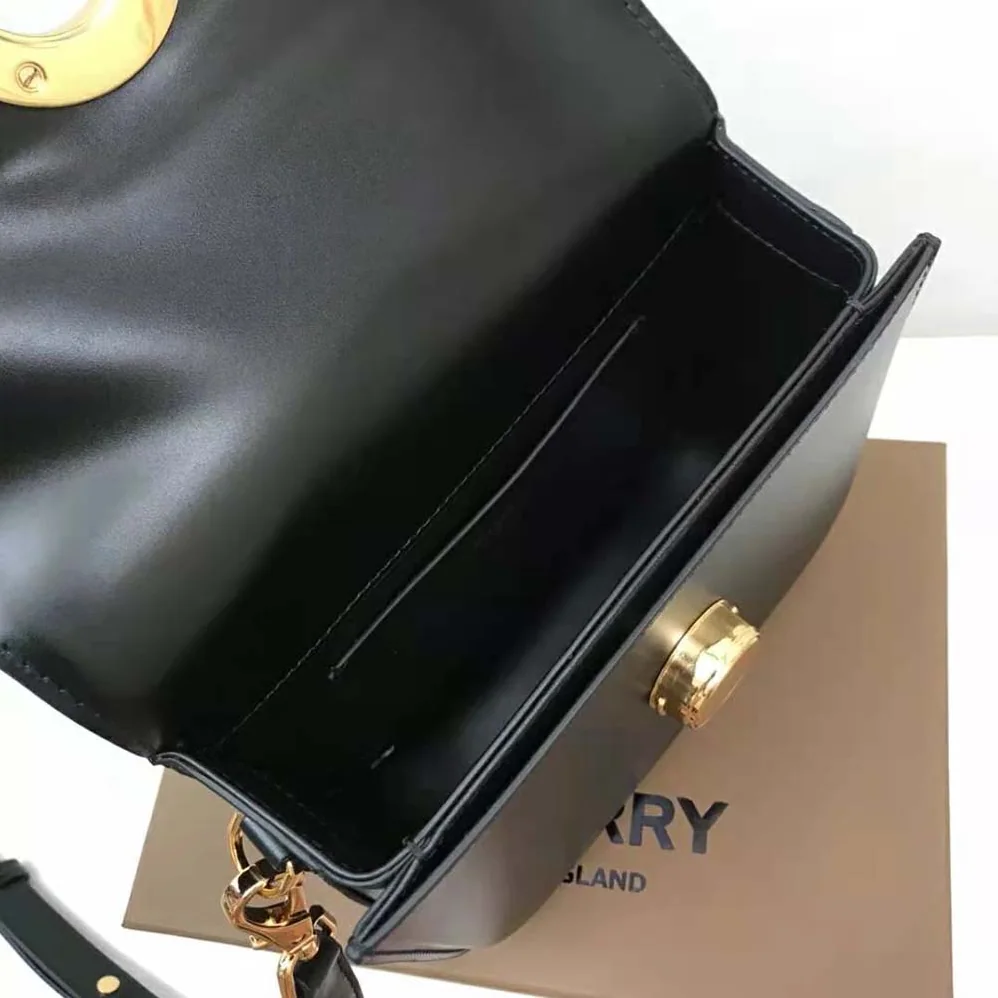 Burberry Leather Small Elizabeth Bag for Women in Black