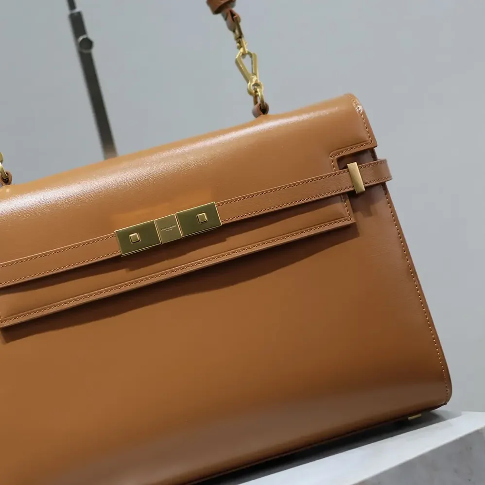 Saint Laurent YSL Manhattan Top-handle in Box Saint Laurent for Women in Brown Saint Laurent YSL Manhattan Top-handle in Box Saint Laurent for Women in Brown