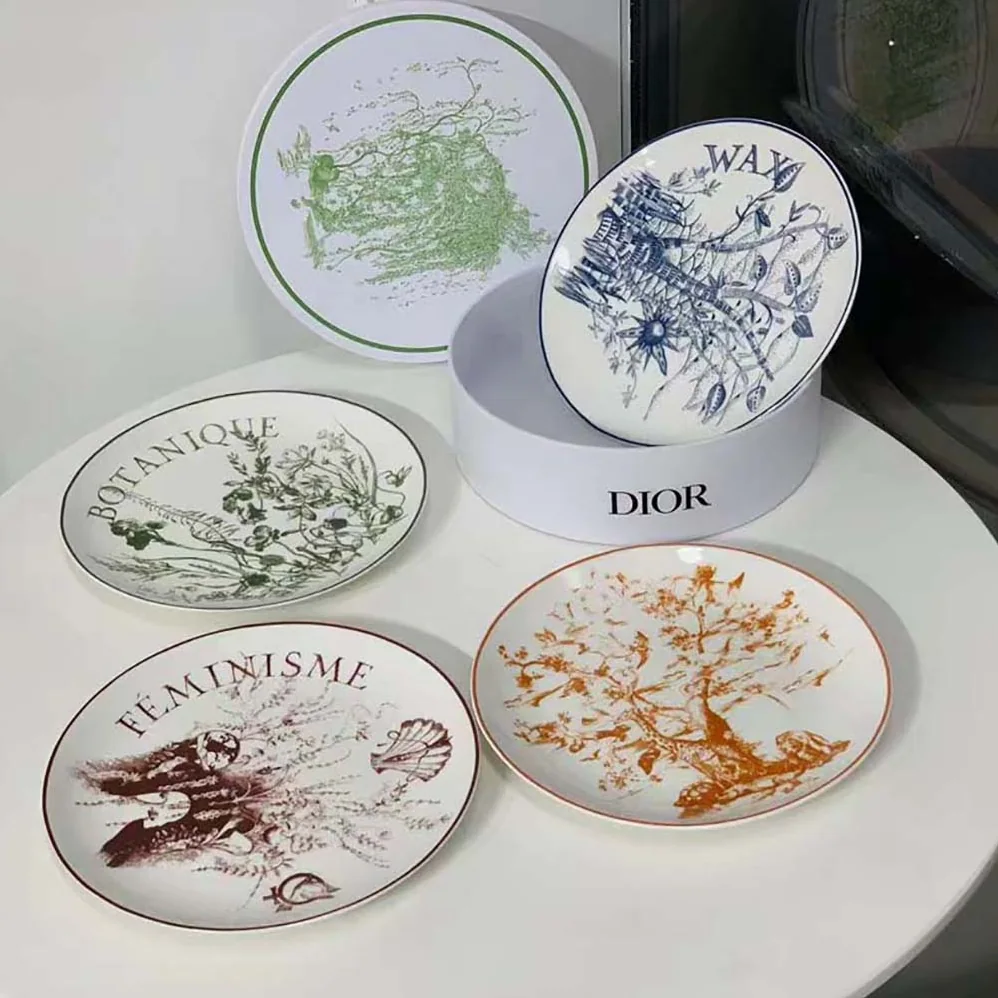Dior Set of 4 Dinner Plates Multicolor ABCDIOR Liberté, Océan, Quatre Saisons, Nuage for Unisex Dior Set of 4 Dinner Plates Multicolor ABCDIOR Liberté, Océan, Quatre Saisons, Nuage for Unisex