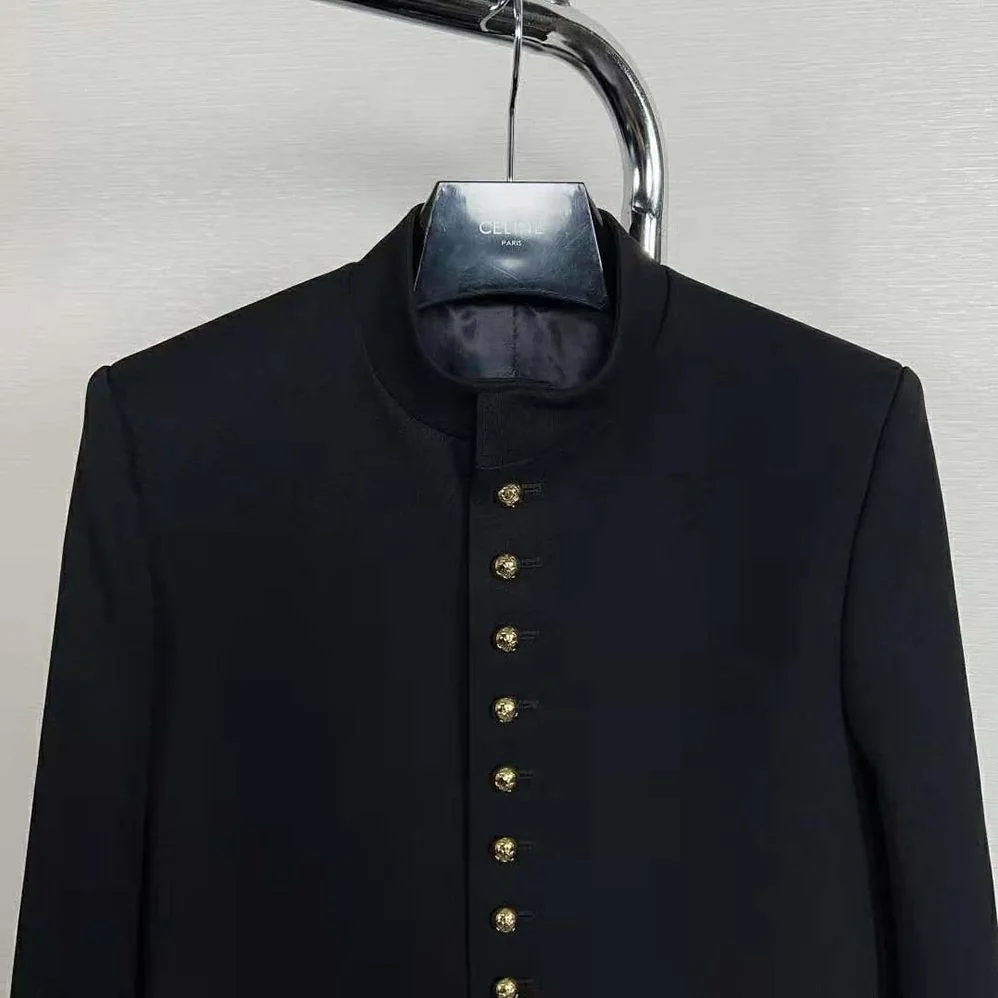 Celine Military Jacket in Wool Cloth for Women in Black Celine Military Jacket in Wool Cloth for Women in Black