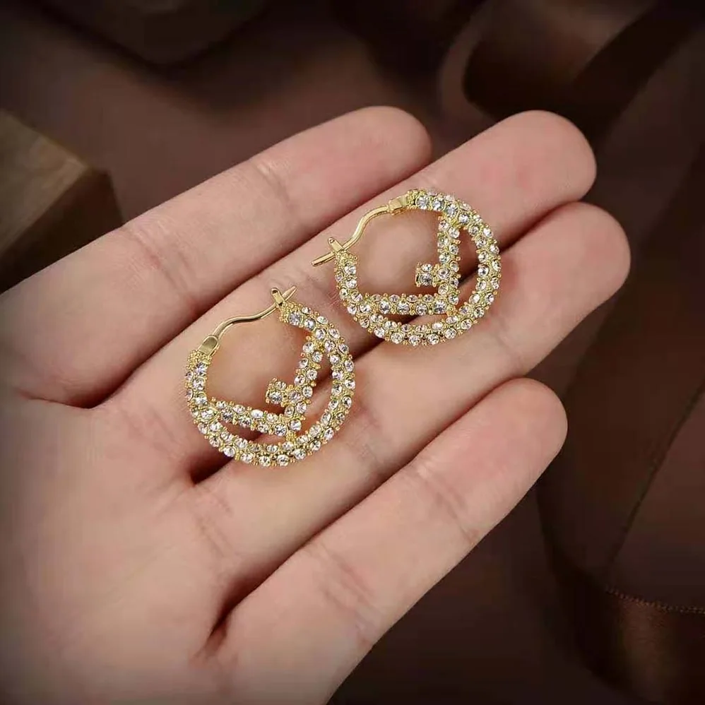 Fendi Hoop Earrings with F is Fendi Motif for Women Fendi Hoop Earrings with F is Fendi Motif for Women