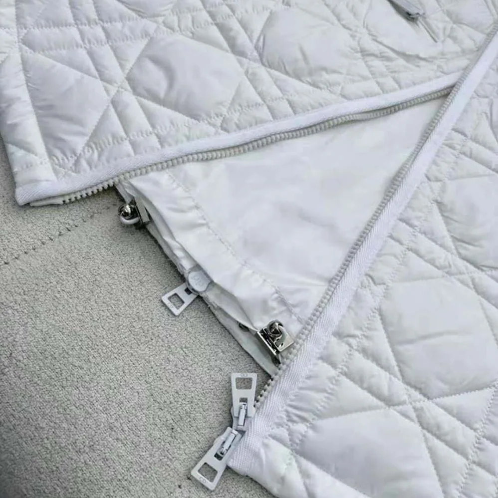 Dior Macrocannage Flared Miniskirt White Quilted Technical Taffeta for Women Dior Macrocannage Flared Miniskirt White Quilted Technical Taffeta for Women
