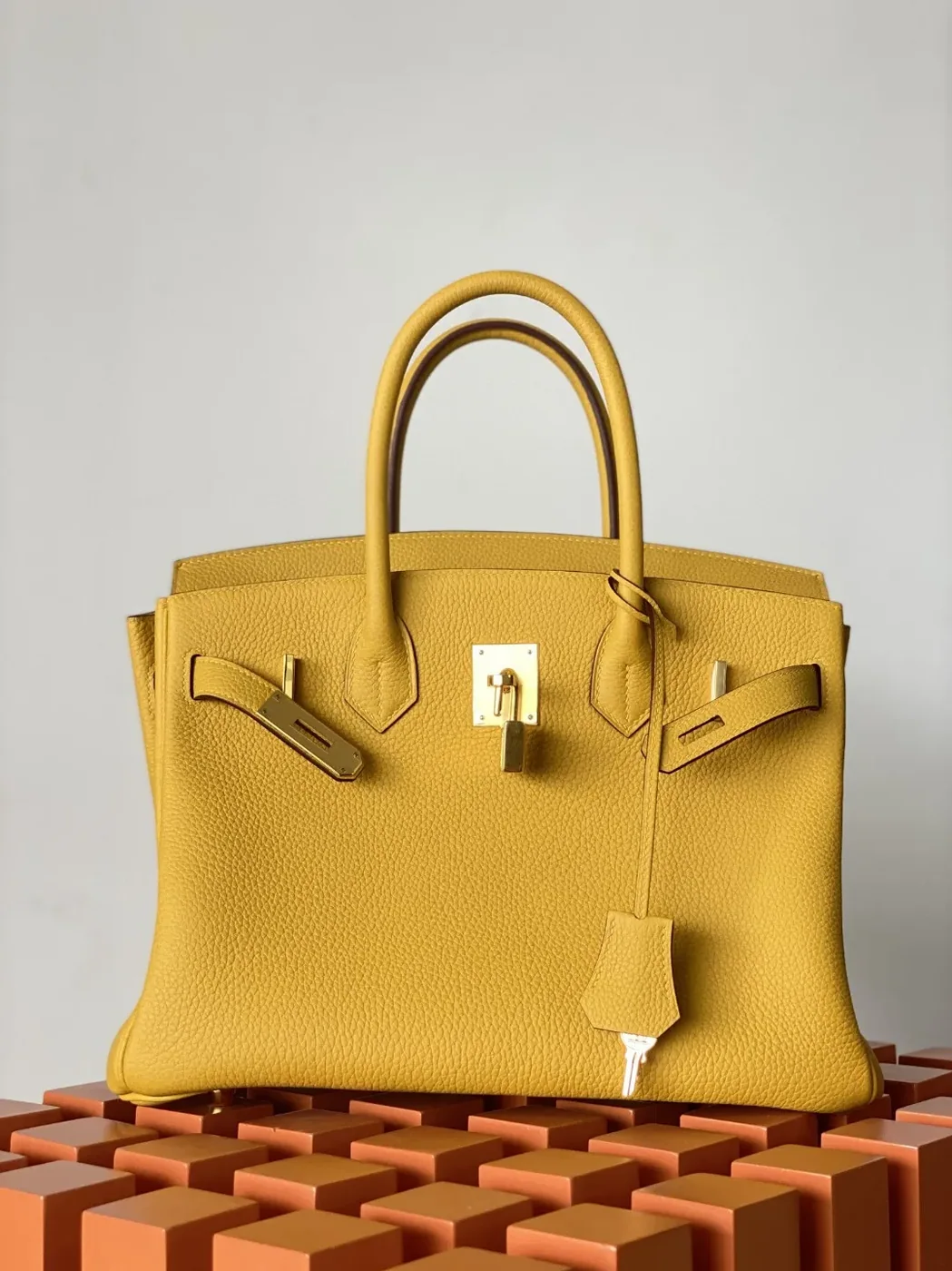 Hermes Birkin Nata Swift Yellow Gold Toned Hardware /