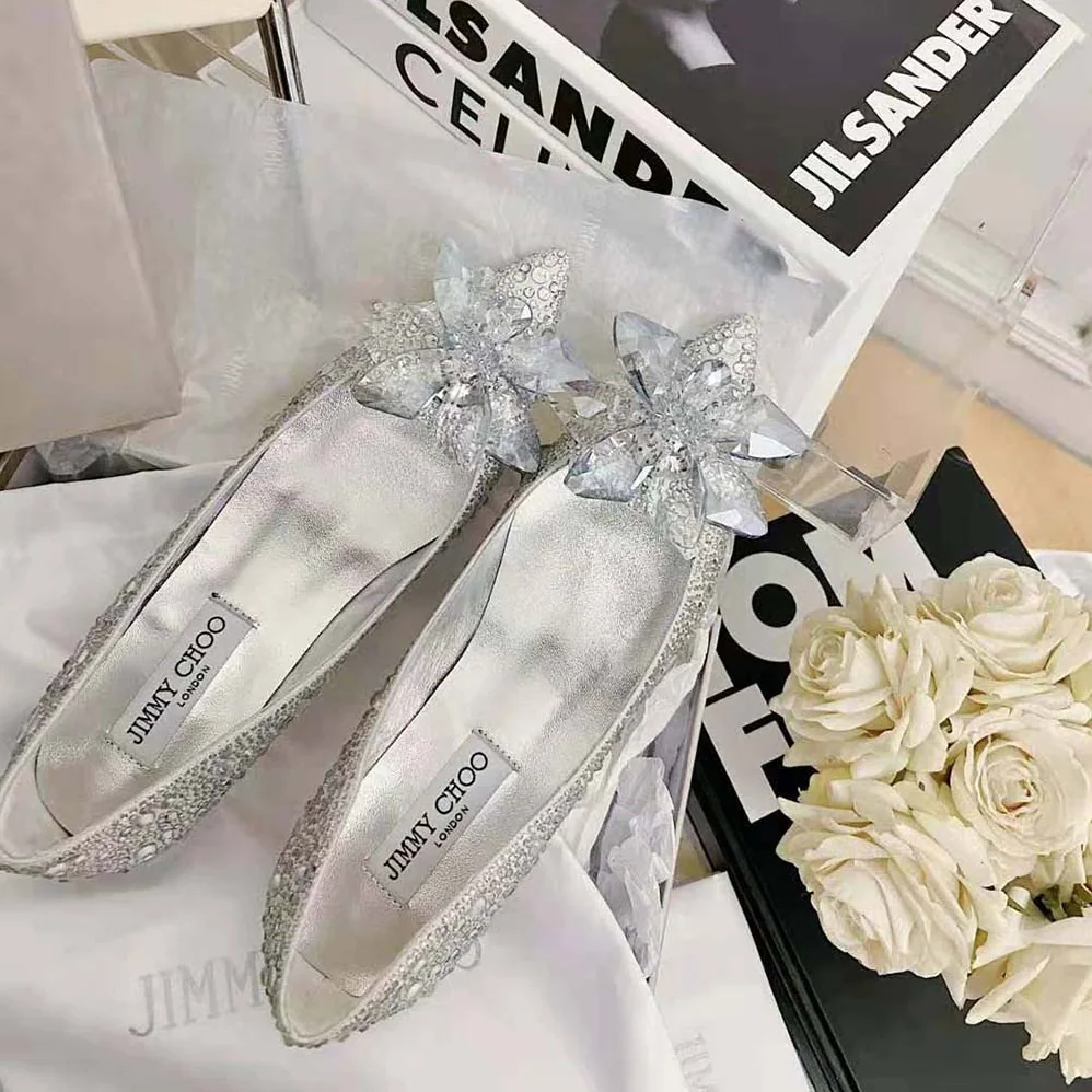 Jimmy Choo Attila Crystal Covered Pointy Toe Pumps in 50mm Heel Height for Women Jimmy Choo Attila Crystal Covered Pointy Toe Pumps in 50mm Heel Height for Women