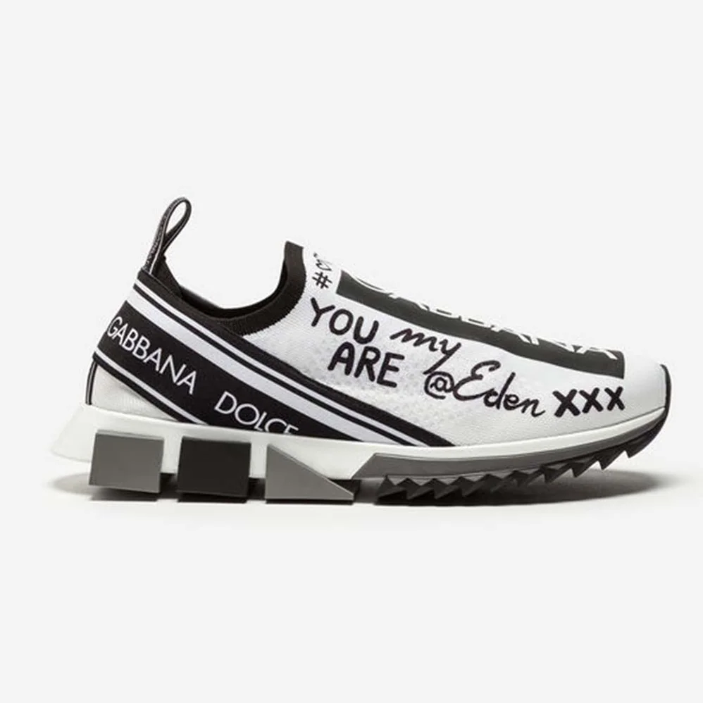 Dolce Gabbana D&G Graffiti Print Sorrento Sneakers for Unisex in White Dolce Gabbana D&G Graffiti Print Sorrento Sneakers for Unisex in White