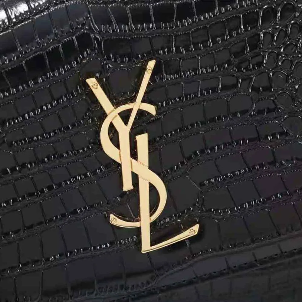 Saint Laurent YSL Sunset Medium in Crocodile for Women in Embossed Shiny Leather