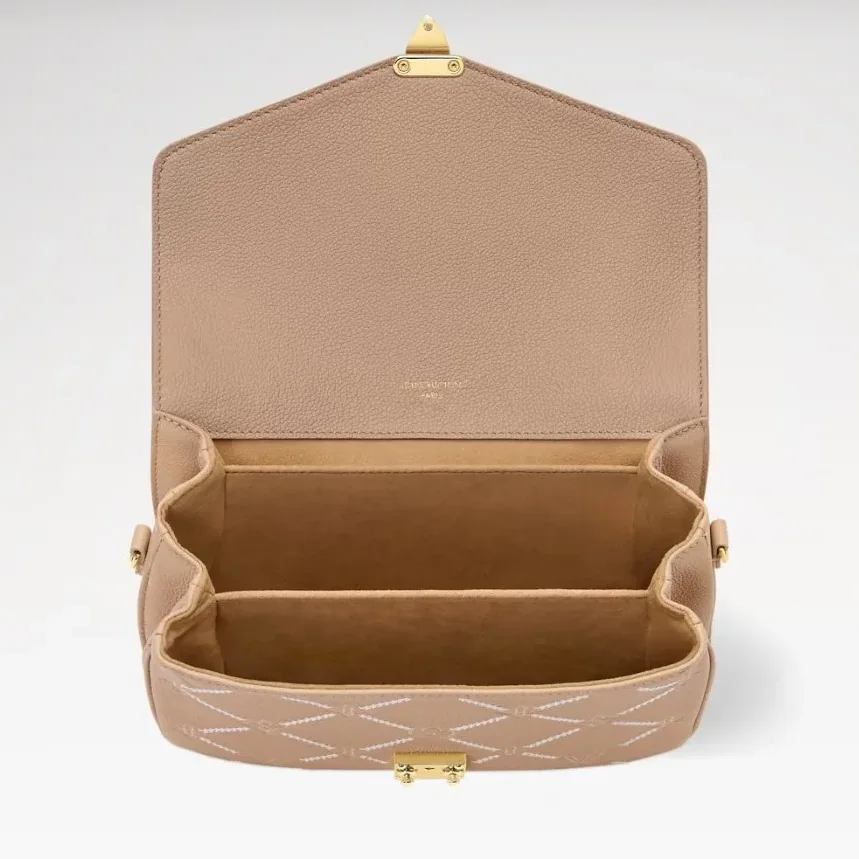Louis Vuitton Pochette Metis MM Shoulder Bag in Hazelnut Couture Gold Hardware