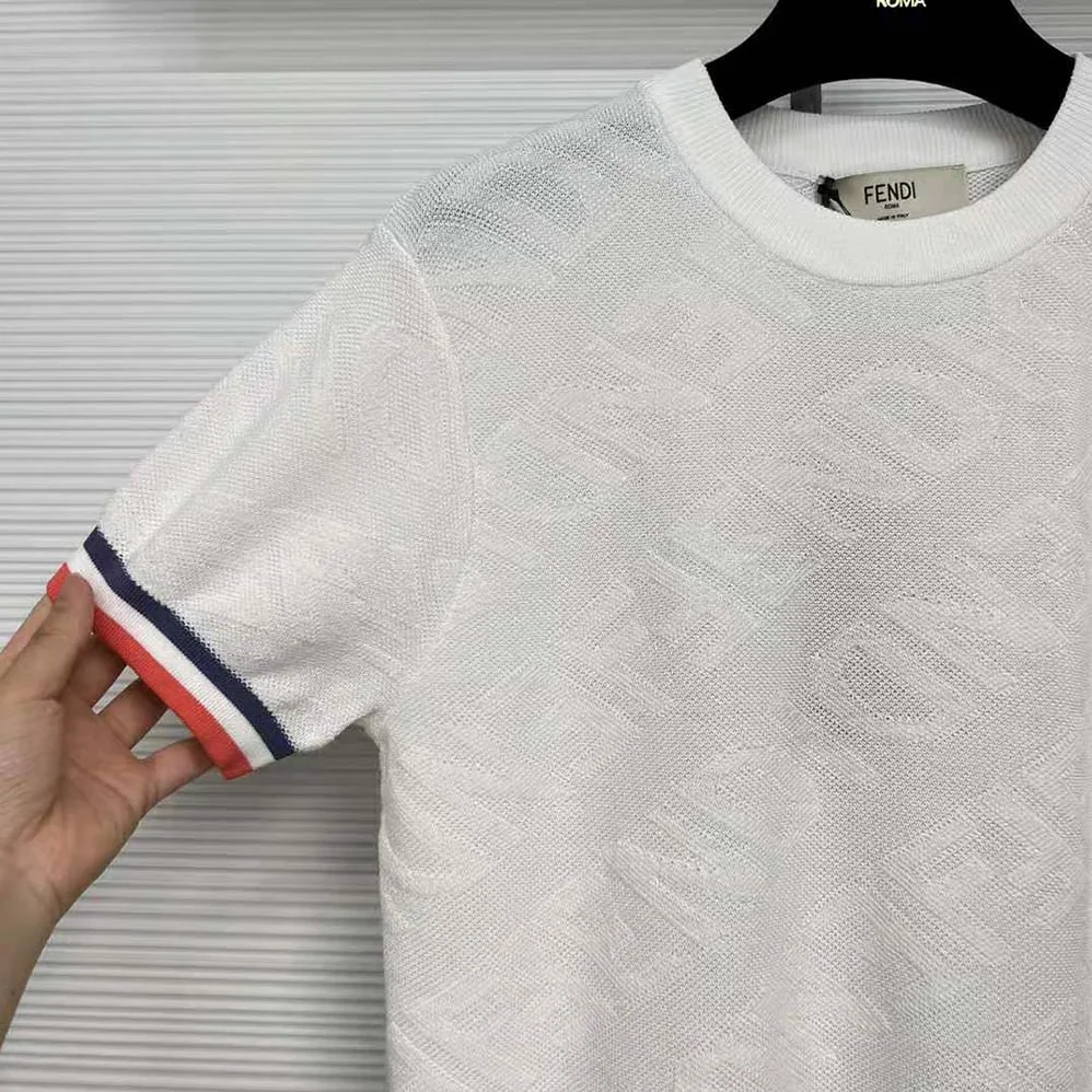Fendi Sweater White Viscose Jumper for Women