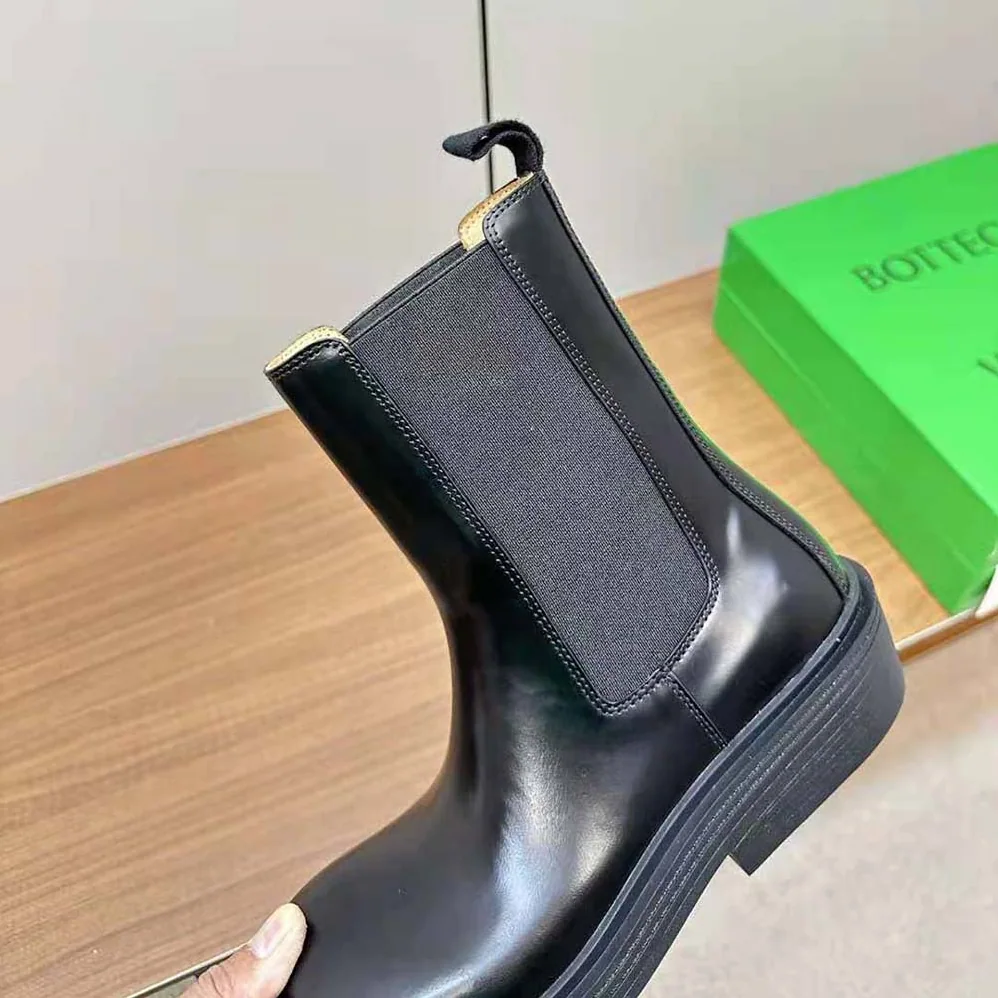 Bottega Veneta Fireman Chelsea Ankle Boot for Women in Black Bottega Veneta Fireman Chelsea Ankle Boot for Women in Black