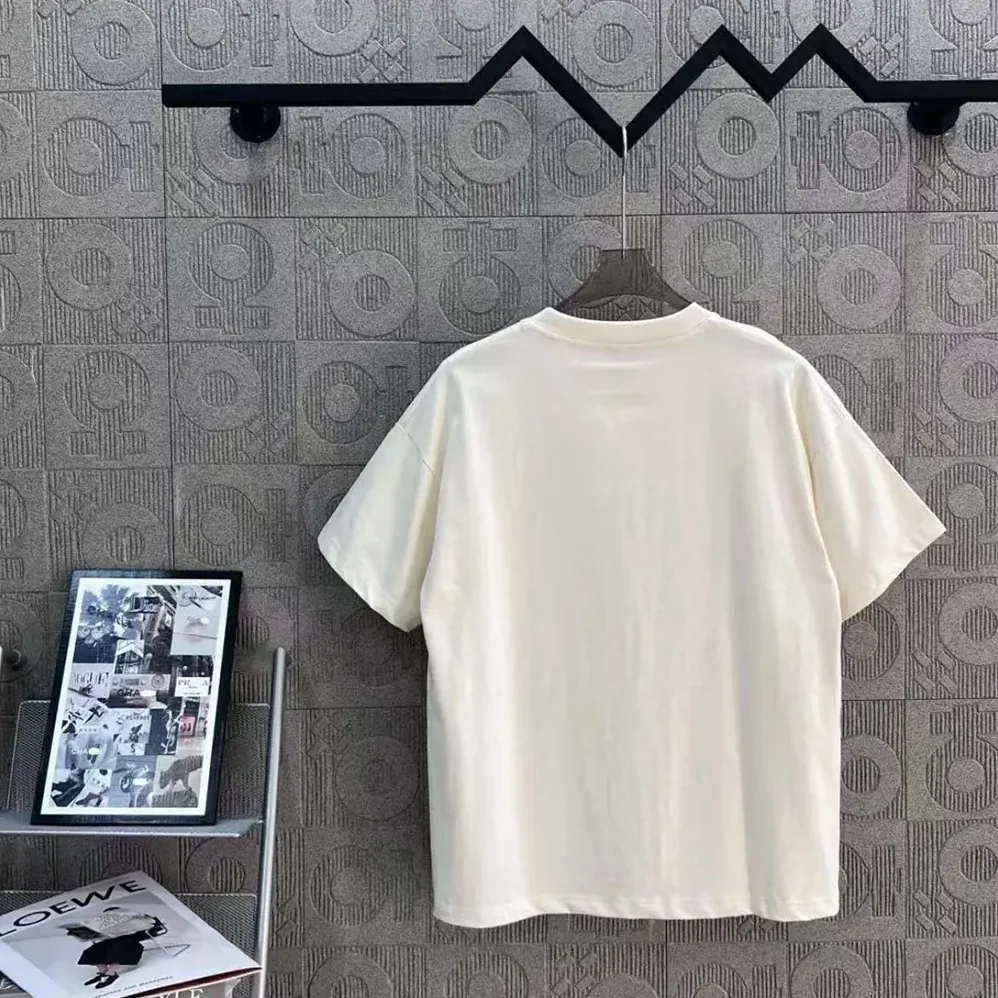 Loewe LOEWE Neon T-shirt in Cotton for Men in White/Pink