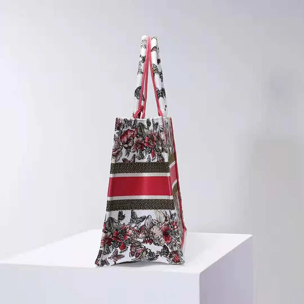 Dior Medium Dior Book Tote Multicolor Butterfly Embroidery for Women