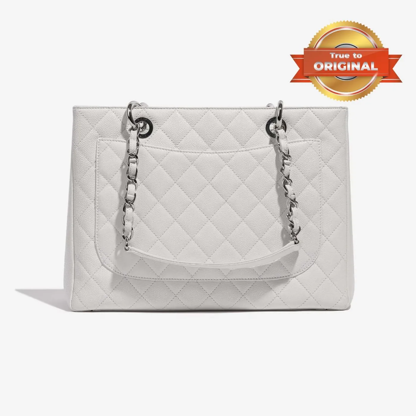 Chanel Chain Tote Shoulder Bag White / Chanel Chain Tote Shoulder Bag White /