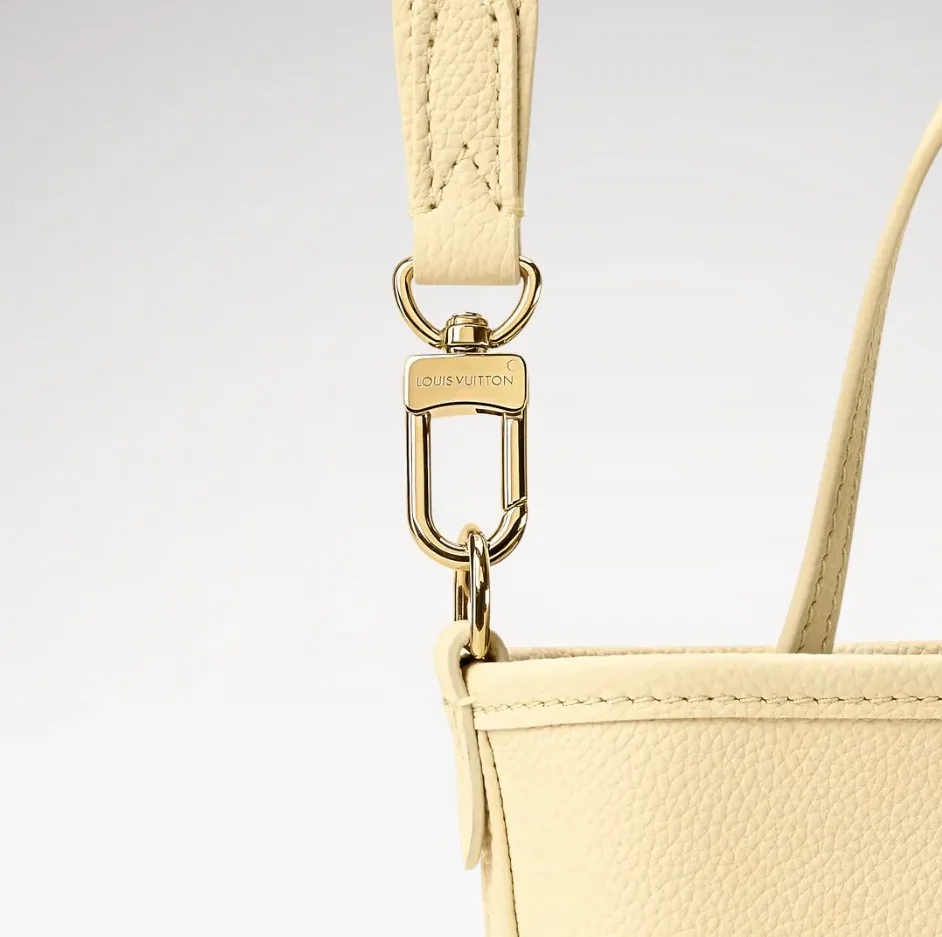 Louis Vuitton Neverfull Bandouliere Inside Out BB Tote Bag in Banane Monogram Gold Hardware
