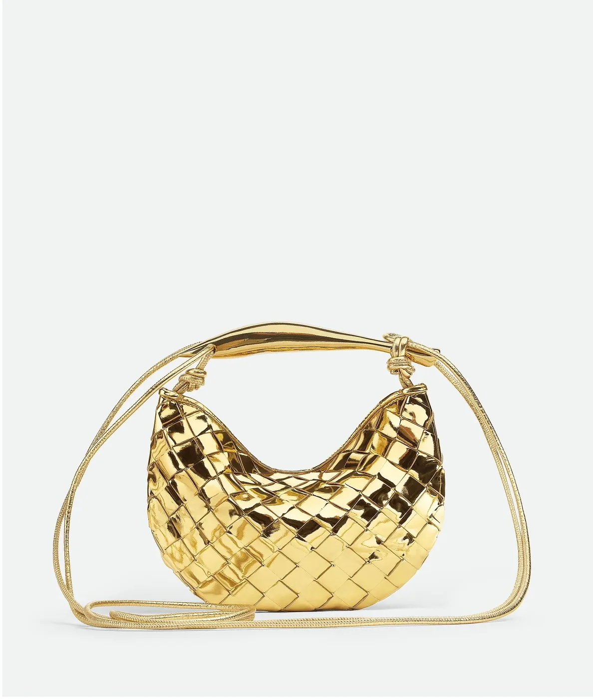 Bottega Veneta Mini Sardine Gold Bag - 7.9 Inches/ Bottega Veneta Mini Sardine Gold Bag - 7.9 Inches/