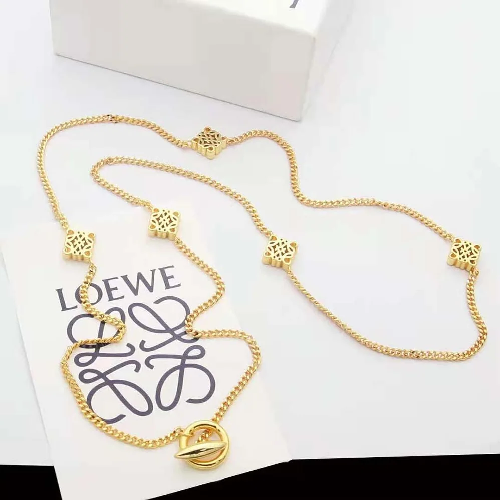 Loewe Anagram Necklace in Metal for Women