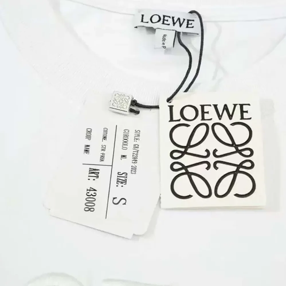 Loewe Relaxed Fit T-shirt in Cotton for Men in White/Black