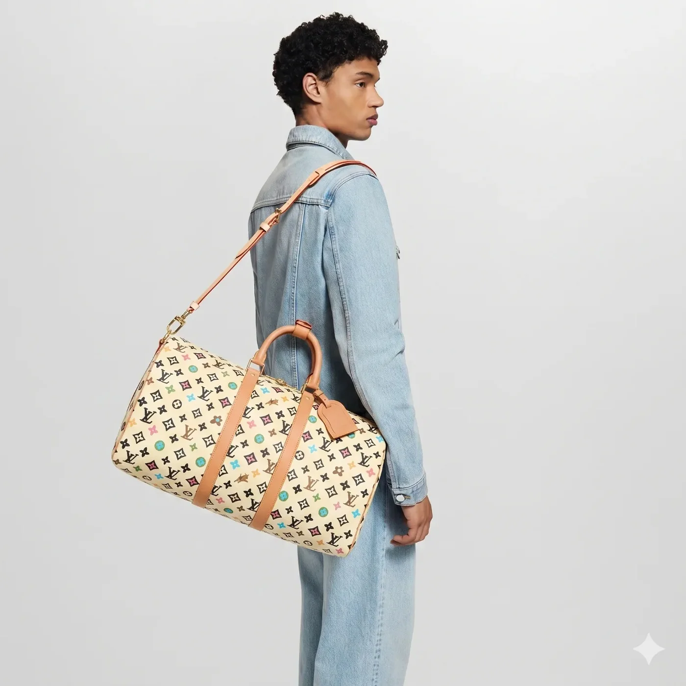 Louis Vuitton Keepall Bandouliere 45 Travel Bag in Vanilla Gold Hardware Louis Vuitton Keepall Bandouliere 45 Travel Bag in Vanilla Gold Hardware