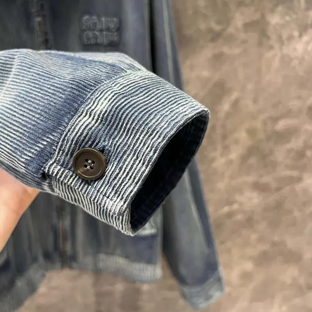 Miu Miu Washed Corduroy Blouson Jacket for Women