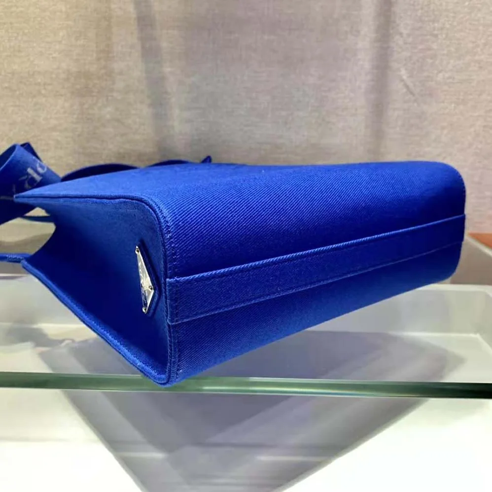 Prada Drill Tote Handles Bag for Women in Blue Prada Drill Tote Handles Bag for Women in Blue