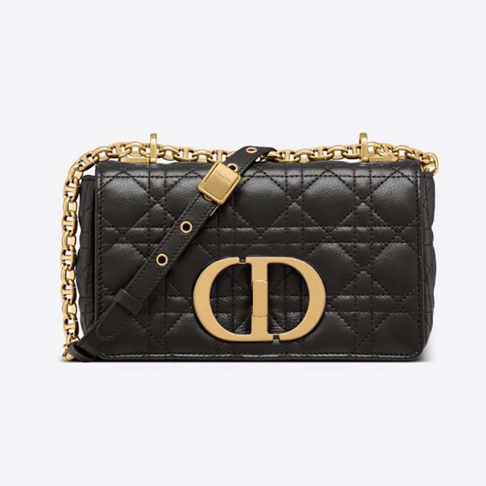 Dior Small Dior Caro Bag Lvory Supple Cannage Calfskin for Women in Black Dior Small Dior Caro Bag Lvory Supple Cannage Calfskin for Women in Black