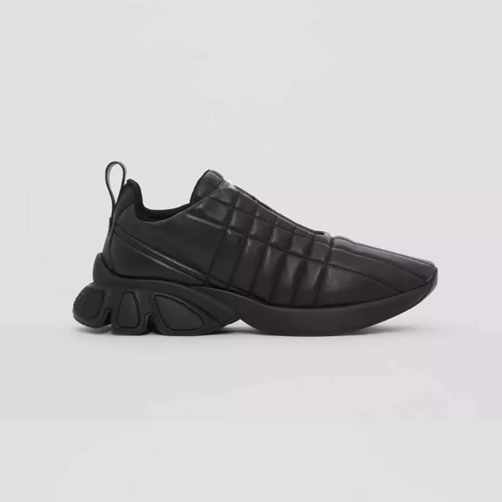 Burberry Quilted Leather Classic Sneakers for Unisex in Black Burberry Quilted Leather Classic Sneakers for Unisex in Black