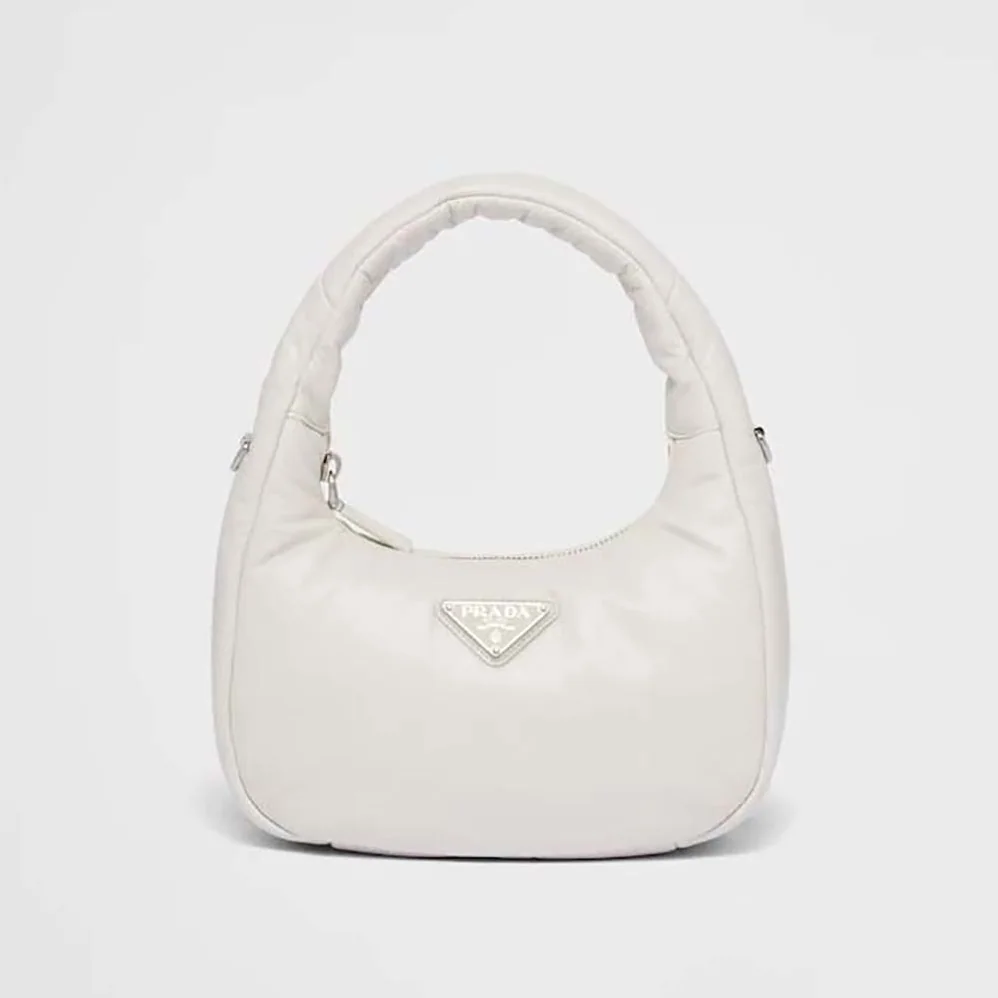 Prada Soft Padded Nappa Leather Mini-Bag for Women in White